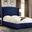 Diamond Sofa Majestic Navy Blue Fabric Queen Bed