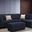 Diego 100"W Black Fabric Sectional Sofa with Right Facing Chaise, Storage Ottoman, and 2 Accent Pillows