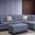 Diego 100"W Gray Fabric Sectional Sofa with Right Facing Chaise, Storage Ottoman, and 2 Accent Pillows