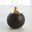 Dipped Golden Crackle And Black Sphere Small Vase In Black