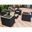 District 5 Piece 4-Seat Club Chair Set In Canvas Charcoal and Slate