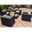 District 5 Piece 4-Seat Club Chair Set In Canvas Natural and Slate