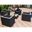 District 5 Piece 4-Seat Club Chair Set In Spectrum Indigo and Slate
