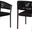 Doris Indoor Outdoor Dining Chair Set of 2 In Dark Eucalyptus Wood with Black Rope