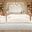Dorset Fabric Upholstered Round Track Arm Living Room Set In White