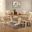 Double Transitional Pedestal Panel Back 5-Piece Dining Set In Caramel Biscotti