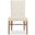 Driftwood Upholstered Side Chair In Beige and Light Wood