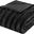 Duke Polyester Brushed Long Fur Knitted Throw In Black