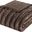 Duke Polyester Brushed Long Fur Knitted Throw In Brown