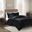 Duke Polyester Solid Brushed Faux Fur 3 Piece Queen Comforter Mini Set In Black