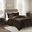 Duke Polyester Solid Brushed Faux Fur 3 Piece Queen Comforter Mini Set In Chocolate
