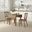 Eastern Tides 3 Piece Cross Back Dining Set In Bisque