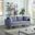 Easton Dark Gray Linen Fabric Sofa With Usb Charging Ports Pockets And Pillows