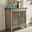 Eclectic Living White and Brushed Gray 2 Door Accent Cabinet