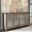 Eclectic Living White and Brushed Gray 4 Door Accent Cabinet
