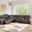 Edmondus Power Sectional In Dark Gray