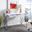 Elaine White and Silver 1 Drawer Home Office Set