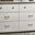 Elara 57 Inch 6-Drawer Dresser with Black Handles In White