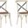 Eleanor Ivory and Medium Brown X-Back Farmhouse Side Chair Set of 2