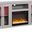 Ellington 70 Inch Fireplace TV Stand Console with LED Light In White