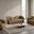 Elowen Fabric Upholstered Living Room Set In Brown