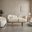 Elowen Fabric Upholstered Living Room Set In Cream