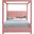 Emerson Linen Textured Fabric Full Bed In Light Pink