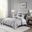 Emilia 12 Piece Jacquard King Comforter Set with Bed Sheets In Silver