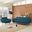 Engage Azure Arm Chair and Sofa Set of 2