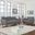 Engage Gray Arm Chair and Loveseat Set of 2 In Light Gray