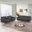 Engage Gray Arm Chairs and Loveseat Set of 3