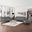 Engage Gray Sofa Loveseat and Arm Chair Set of 3 In Light Gray