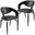 Entice Modern Dining Chair Set of 2 In Charcoal Black