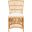 Erika Rattan Accent Chair with Cushion Set of 2 in Natural and White