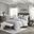 Essence Cotton Clip Jacquard Pieced 9 Piece King Comforter Set In Gray