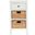 Everly Distressed White Drawer Side Table