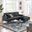 Evermore Right Facing Upholstered Fabric Sectional Sofa In Gray