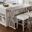 Fairview Herringbone 74 Inch 4 Piece Counter Height Console Dining Table Set In Ash