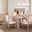 Fairview 78 Inch 7 Piece Upholstered Dining Set In Ash