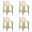Fauna Counter Height Bar Stool Set of 4 In Amber Glow and White