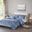 Felicia Velvet Duvet 4 Piece Full/Queen Cover Set with Throw Pillow In Blue