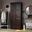 Flexible 2-Door Wardrobe with Raised Panel Doors and Metal Knobs In Java