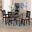 Florencia Wood 5 Piece Dining Set In Beige and Espresso Brown