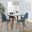 Folia Square Pebble 5 Piece Dining Set In Grey