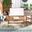 Fontana Teak Look and Beige 4 Piece Outdoor Set