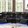 Fortuner Power Reclining Sectional In Black