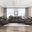 Foxborough Leather Living Room Set In Brown