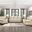 Foxborough Leather Living Room Set In Cream