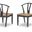 Franklin Wishbone Back Side Chair Set of 2 In Harvest Oak and Natural White