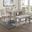 Fulton Counter Table Dining Set with Lazy Susan In White Oak